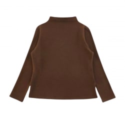 chocolate brown high neck t-shirt 